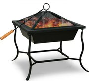 Градинско стоманено огнище 45 × 45 cm