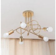 Таванен полилей OXFORD 5xE27/15W/230V златист