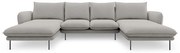 Светлосив U-образен диван Vienna - Cosmopolitan Design