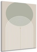 Картина на платно – Каки кръг с дъга Mid-Century