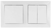 Aigostar - К-кт 2бр. домашен превключвател с рамка