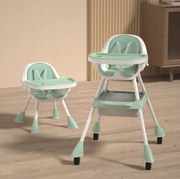 Практично детско столче за хранене 3в1 Зелено
