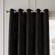 Черни термо пердета в комплект от 2 бр. от шенил 229x183 cm Selene Luxury Chenille – Hyperion