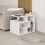 Labirent меламинов страничен масичка в бял цвят 54x40x45см.