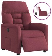3303015 vidaXL Електрически стол реклайнер, виненочервен, текстил