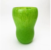 Стъклена ваза 23 см зелен