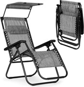 Шезлонг със сив сенник