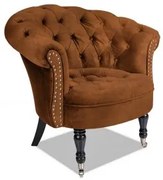 Фотьойл Chesterfield Deluxe в цвят винтидж коняк, 82/88/82 см