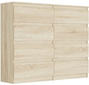 Комод с 8 чекмеджета R-120-S8 - различни цветови варианти sonoma