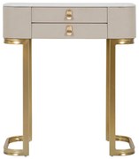 Бежова/ в златист цвят конзолна маса с плот от имитация на мрамор 40x70 cm Beauty – Mauro Ferretti