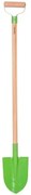 Bigjigs - Детска градинска лопата с дълга дръжка - Зелена