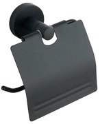 Aqualine - Поставка за тоалетна хартия с покривало SAMBA черен