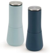 Комплект мелнички за сол и пипер Joseph Joseph Milltop Editions 20157, 16.9x7x7 см, Керамичен механизъм, Регулиране на смилането, Без BPA, Син/тъмносин