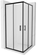 Mexen Rio квадратна душ кабина 90 x 90 см, матирано, черна - 860-090-090-70-30