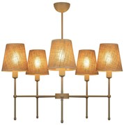 Полилей на прът MADELA 5xE14/40W/230V юта/бежова