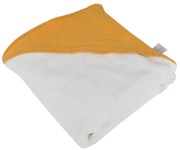 Жълта муселинова детска хавлия с качулка 75x75 cm – Bébé Douceur