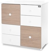 LORELLI Classic Шкаф с повивалник БЯЛО / КЕХЛИБАР