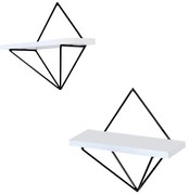 Комплект от 2 рафта DIA, бял/черен