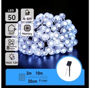 Aigostar - LED соларен декоративен низ 50 LED/8 функции 12м IP65 студена бяла