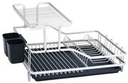 Сушилник за съдове Luigi Ferrero FR-5535AL-B, 2 нива, 46х35х27 см, Неплъзгащи се крачета, Тавичка за отцеждане, Тъмносин