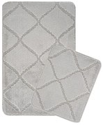 Светлосиви килими за баня в комплект от 2 бр. 50x80 cm Cizgili – Foutastic