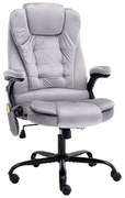 20573 vidaXL Масажиращ офис стол, светлосив, кадифе