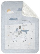 KIKKA BOO Меко зимно одеяло с шерпа 110/140 см. STRIPY FRIENDS СИН