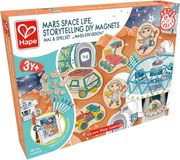 Hape - Творчески комплект,Направи си сам магнити, Живот на Марс, 17 части