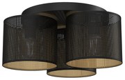 Полилей за повърхностен монтаж LOFT SHADE 3xE27/60W/230V черен/златист