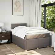 3287420 vidaXL Боксспринг легло с матрак, таупе, 120x200 см, плат