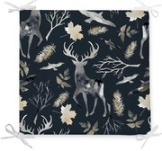 Коледна възглавница с памучна смес Wild Forest, 42 x 42 cm - Minimalist Cushion Covers