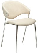 Кремав тапициран трапезен стол Zone – DAN-FORM Denmark