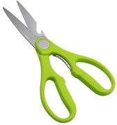 Мултифункционална кухненска ножица ZEPHYR ZP 1642 MK, Остриета от неръждаема стомана, Зелен
