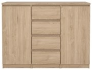 Скрин от дъбов декор в естествен цвят 121x91x50 cm Naia – Tvilum