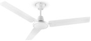 Klarstein Spin Doctor, вентилатор за таван, 122CM, 55W, 3 перки, неръждаема стомана, бял