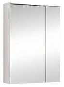 Огледален шкаф за баня ALDENE-60 6017-50W, Inter Ceramic, с LED осветление, PVC, бял гланц, 50х70х17см