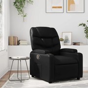 3205640 vidaXL Фотьойл с регулируема облегалка, черен, изкуствена кожа