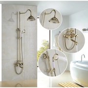 Душ система със смесител, пита, слушалка и шлаух 6113, Inter Ceramic