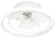 Вентилатор за таван бял 46.5cm вкл. LED с дистанционно управление - Kees