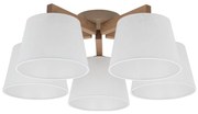 Brilagi - Полилей за таван с директен монтаж LATTE SABIA 5xE27/15W/230V бор/бял