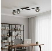 Таванно осветително тяло NATON 3xE14/10W/230V черно/опушено