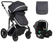 Бебешка количка 3в1 Darling KIKKABOO - Dark Grey