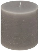 Свещ без аромат atmosphera Olia, Кръгла, 10x10 cm - Тъмносив