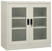 335931 vidaXL Офис шкаф, светлосив, 90x40x90 см, стомана