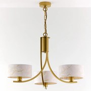Jupiter 2096 - Полилей на верига ARTHUR 3xE27/15W/230V бял/златен/мраморен декор