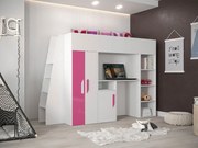 Многофункционално легло Party XV-Leuko-Roz