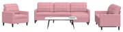 3278444 vidaXL Комплект дивани от 4 части с възглавници, розов, кадифе