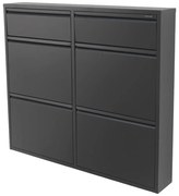 Черна метална накланяща се стойка за обувки 98x86x15 cm Billy – Spinder Design