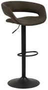 МИА Кафяв антрацит (тъкан Престън 96)/черна основа - ВЪРТЯЩ СЕ ТАПИЦИРАН БАР СТОЛ ЗА КУХНЯ ДНЕВНА РЕСТОРАНТ