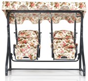 Градински двоен люлеещ се стол Daisy 2, цвят Многоцветен